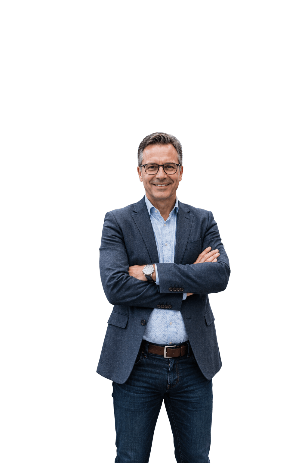 Business owner standing with arms crossed